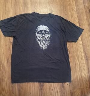 Bird & Vine Los Angeles Bearded Skull Graphic T-Shirt Charcoal Gray Men’s XL